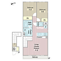 間取図画像 2LDK