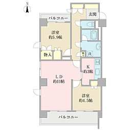 間取図画像 2LDK