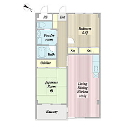 間取図画像 2LDK