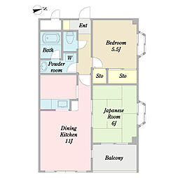 ラフィーネ 2LDKの間取図画像