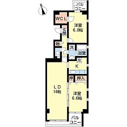 プロシード葛西2 2LDKの間取図画像