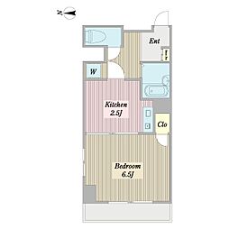 MAISON西野2 1Kの間取図画像