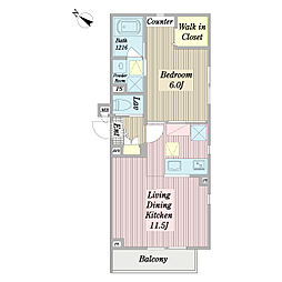 星の家南行徳 1LDKの間取図画像
