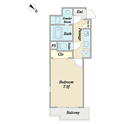 フォーリーフ南行徳 1Kの間取図画像