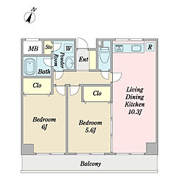間取図画像 2LDK