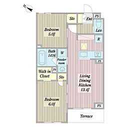 間取図画像 2LDK