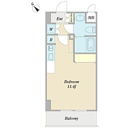 プロシード行徳2 ワンルームの間取図画像