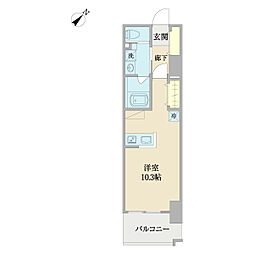ENDOB.L.D.G3 ワンルームの間取図画像