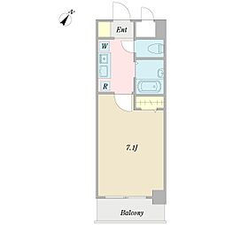 プロシード市川妙典2 1Kの間取図画像
