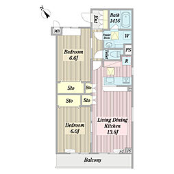 (仮称)S様市川市塩焼4丁目計画新築工事 2LDKの間取図画像