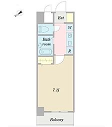 プロシード市川妙典2 1Kの間取図画像