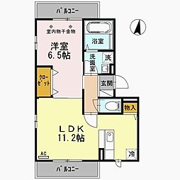 アプロ東小松川 3階1LDKの間取り