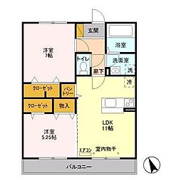 間取図画像 2LDK