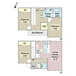 グリシーヌ 3LDKの間取図画像