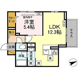 D-STELLA 1LDKの間取図画像