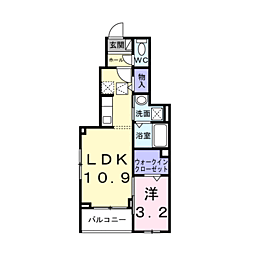 アルカディアIII 1LDKの間取図画像