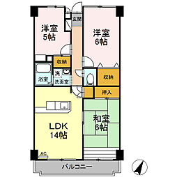 コンフォール瑞江 3LDKの間取図画像