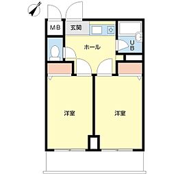 プロシード市川南 2Kの間取図画像
