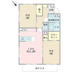 リベルタA 2LDKの間取図画像