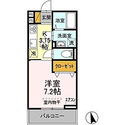 KT5th 1Kの間取図画像