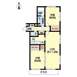 間取図画像 2LDK