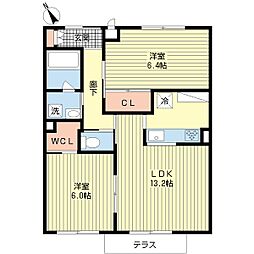 ベルラ 2LDKの間取図画像