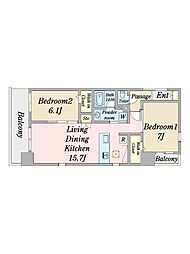 間取図画像 2LDK