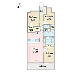 ソライエ新鎌ケ谷 3LDKの間取図画像