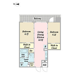 間取図画像 2LDK