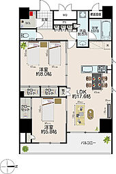 間取図画像 2LDK