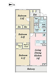間取図画像 3LDK