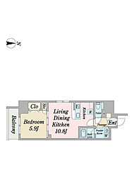 VillaStellaparc 1LDKの間取図画像