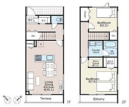 リシェス新浦安 2LDKの間取図画像