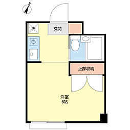 D・エスト東野 1Kの間取図画像