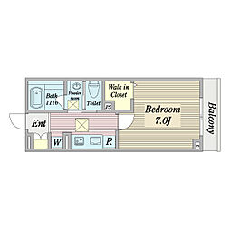 Luce Garden 1Kの間取図画像