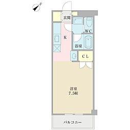 プライムNS2 1Kの間取図画像
