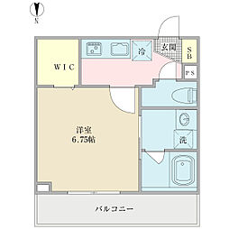 アステール野江 1Kの間取図画像