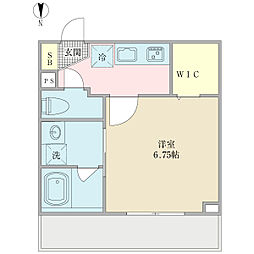 アステール野江 1Kの間取図画像