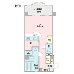 シュエット吉本 ワンルームの間取図画像