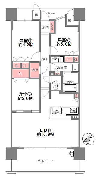 間取りを拡大表示
