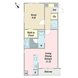 間取図画像 1LDK