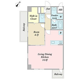 間取図画像 1LDK