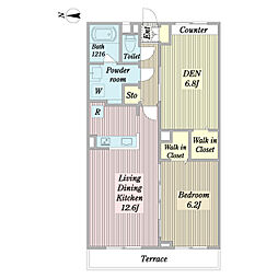 フェリーチェ 2LDKの間取図画像