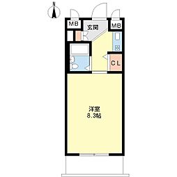 ジョイフル名古屋駅前 4階1Kの間取り