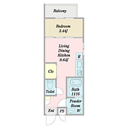 間取図画像 1LDK