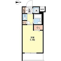 ジョイフル御器所 1Kの間取図画像