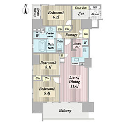 ローレルコート泉 3LDKの間取図画像