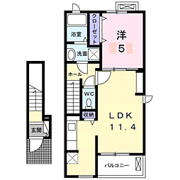 ナリッシュリー4 1LDKの間取図画像