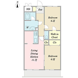 S・RATIO 2LDKの間取図画像