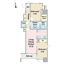間取図画像 2LDK